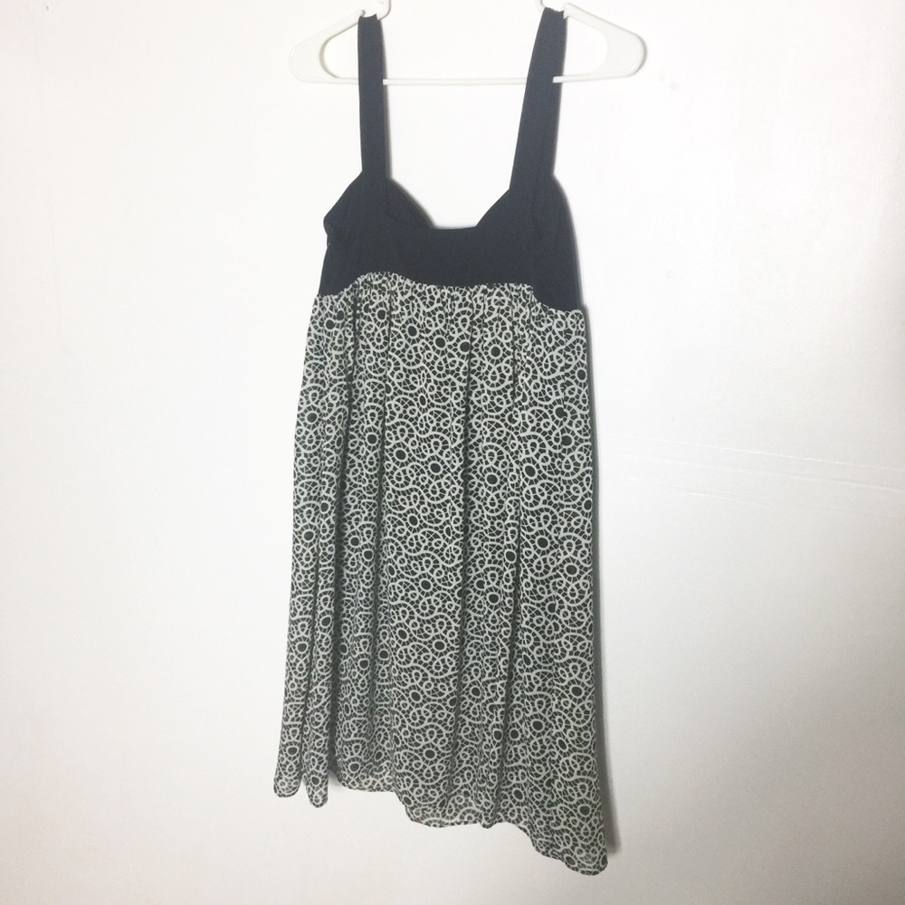 London Times Black White Chiffon Sleeveless Dress - Picture 3 of 5
